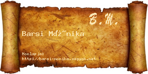 Barsi Mónika névjegykártya