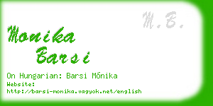 monika barsi business card